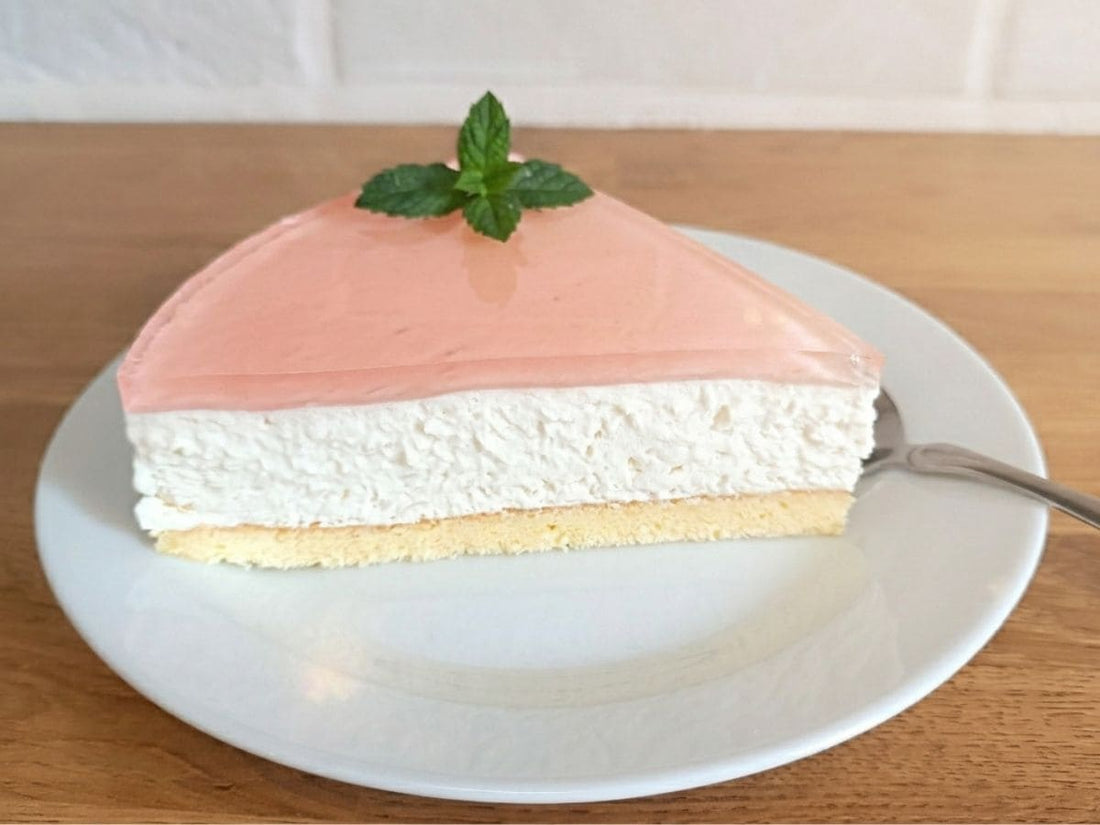 Bavarois au fromage blanc, rooibos, menthe, pomme & rose